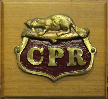 CPR plaque on display in the old roundhouse at CCWG Carleton Place Ontario